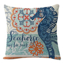 DecorBites™ Coastal Cushion Cover - Sea Theme Decorative Sofa Pillowcase
