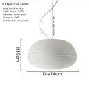 DecorBites™ Glass Whorls Cocoon Pendant Light - Milky White, Modern Hanging Lamp