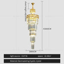 DecorBites™ Light Luxury Crystal Chandelier for Elegant Villa Living Room & Hotel Lobby