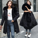 Women Winter Parka – Hooded Fur Collar Thick Warm Long Coat