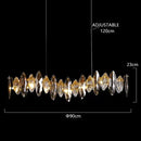 2024 DecorBites™ Ash Crystal Ceiling Chandeliers, Modern Living Room Pendant Lamps, Home Decor Lighting