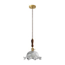 DecorBites™ Clear Glass LED Hanging Lamp French Style Pendant Light for Home Decor