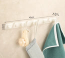 DecorBites™ Bathroom Set: Cream White Shelf, Towel Rack, Paper Holder, Brush Holder & Hardware