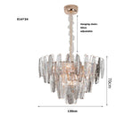 DecorBites™ Gold Crystal LED Chandelier Lighting for Dinning Table