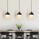 DecorBites™ Glass Ball LED Pendant Lights Black Travertine Wabi Sabi Hanging Lamp