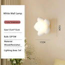 DecorBites™ Kids Flower Resin Wall Lamp LED G9 Bulb White Pink Creative Bedroom Decor