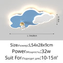 Whimsical astronaut cloud ceiling chandelier light bedroom led decor