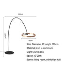 DecorBites™ Gouden Koperen Zwarte Dimbare LED Vloerlamp voor Woonkamer en Hotel