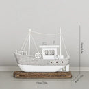 DecorBites™ Coastal Wooden Lighthouse & Ship Model for Mediterranean Home Decor