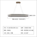 DecorBites™ Crystal Oval Pendant Chandelier for Living Room Bedroom Dining Room Lighting