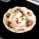 DecorBites™ Lace Edge Flower Ceramic Cup & Saucer Set - Gold-plated Teacup for Dining Table