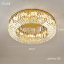 DecorBites™ Crystal Gold LED Ring Ceiling Light - Modern Luxury Home Lighting