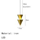 DecorBites™ Gold Black Cone LED Pendant Lamp for Stylish Home and Shop Lighting