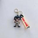 Creative King of Dance Michael Jackson Keychain Handmade Key Ring Holder Pendant Key Chains Men's and Women's Bag Accessories