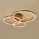 DecorBites™ Golden Coffee LED Ceiling Light with Acrylic Lampshade for Creative Living Room Fixtures
