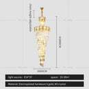 DecorBites™ Crystal Chandelier: Modern Minimalist Duplex Living Room Luxury Light