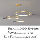 DecorBites™ Acrylic LED Ring Pendant Light Modern Minimalist Art Decor Chandelier