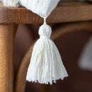 DecorBites™ Lace Tassel Cushion Tufted Sofa Pillowcase for Office Chair Pad