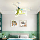 DecorBites™ Kids' Helicopter Ceiling Fan with LED Light Chandelier - Modern Aircraft Design