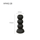 DecorBites™ Geometric Ceramic Candle Holder Ornaments Sphere Stripes Decoration Candlestick