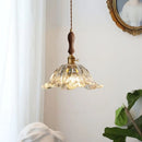 DecorBites™ Glass LED Pendant Lamp Petal Lampshade for Bedroom Living Dining Room