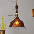 DecorBites™ Glass LED Pendant Lamp: Handmade Japanese Style Adjustable Hanging Light Fixtures