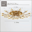 DecorBites™ Crystal Ceiling Chandelier LED Fixture Lights for Living Room Bedroom by Samsarah Lighting