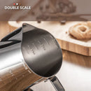 DecorBites™ Latte Art Cup with Pull Needle, Measuring Scale, Milk Frother, Garland Mug