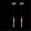 DecorBites™ Crystal LED Pendant Light: Modern Hanging Bar Lamp for Bedroom, Living Room, & Home Decor