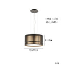 DecorBites™ Designer Fabric Ceiling Pendant Light | Luxury Round Hanging Lamp