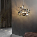 DecorBites™ Leaf Sequin Ceiling Chandelier for Modern Living Room, Restaurant, Bar, and Shop Window