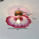 DecorBites™ Green Flower Glass LED Ceiling Light Fixture - Nordic Modern Design