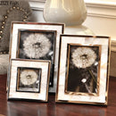 DecorBites™ Golden Shell Photo Frame for Family Portrait Nightstand Decoration