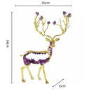 DecorBites™ Amethyst Deer Statue | Simulated Crystal Animal Sculpture for Home Décor