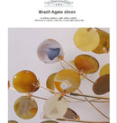 DecorBites™ Leaf Agate Ceiling Lamp: Modern Nordic Jade Design for Living Room, Restaurant, Bedroom