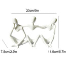 Abstract Friendship Figurine by DecorBites™ - Resin Best Friend Statue for Home Decor