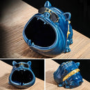 DecorBites™ Bulldog Ceramic Ashtray | Desktop Smoking Accessory | Portable Weed Ash Tray