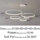 DecorBites™ Acrylic LED Ring Pendant Light Modern Minimalist Art Decor Chandelier