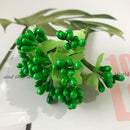 DecorBites™ Green Plant Flower Cherry Stamen Berries Bundle for DIY Decor and Gifts