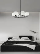 DecorBites™ Glass Lampshade Chandelier Copper Hanging Lights Dining Room Bedroom Decor