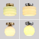 DecorBites™ Creamy Glass Iron LED Ceiling Light - Modern Indoor Lighting Fixtures