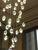 DecorBites™ Diamond Crystal Chandelier: Luxury Gold LED Lighting for Staircase & Living Room