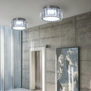 DecorBites™ Big Crystal LED Circle Chandelier Ceiling Lamp, RC Dimmable for Bedroom Living Room