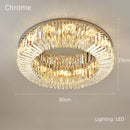 DecorBites™ Crystal Gold LED Ring Ceiling Light - Modern Luxury Home Lighting
