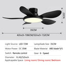 DecorBites™ LED Ceiling Fan with Remote Control, Modern Design, Low Energy Consumption