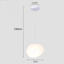 Minimalist white spherical crystal chandelier stair pendant lamp living room