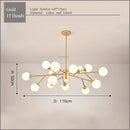DecorBites™ Gold Black LED Ceiling Chandelier for Living Room Bedroom Lighting Fixtures