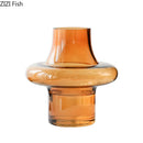 DecorBites™ Amber Glass Vase Hydroponics Flower Pots Room Decor Arrangement Floral Vases
