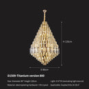 DecorBites™ Crystal Pendant Chandelier for Home, Hotel, Restaurant - Luxury Duplex Hall Light