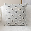 DecorBites™ Embroidered Flora Cotton Canvas Pillow Cover 30x50cm Yellow Zigzag Sham